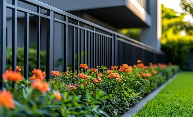 Modern Zaun aus Polen