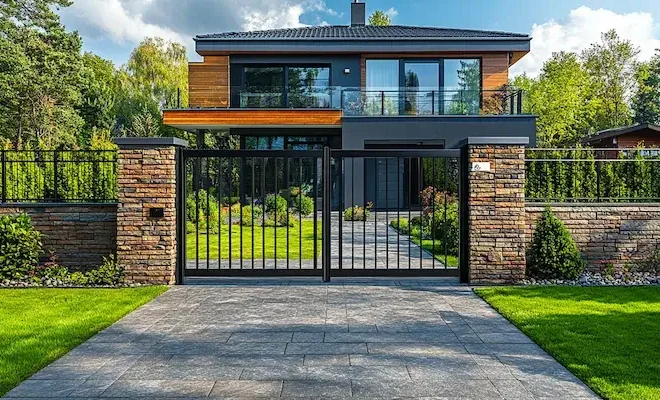 Alu Zäune aus Polen mit Montage